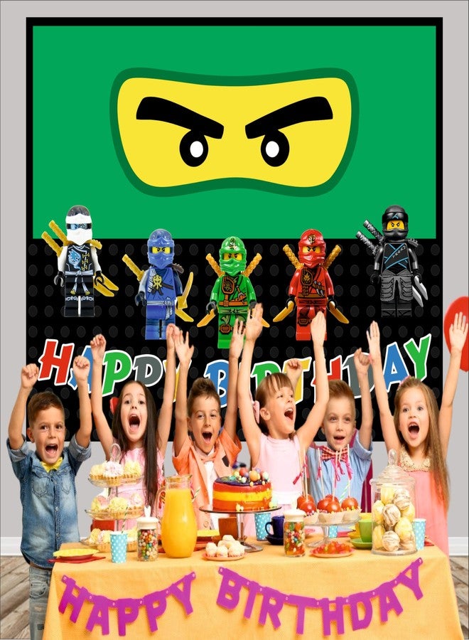 Party Baazaar Ninja Birthday Backdrop 5x4 Ft | Backdrops for Decoration | Birthday Decoration Backdrop | Banner for Kids Theme Party - Image 5